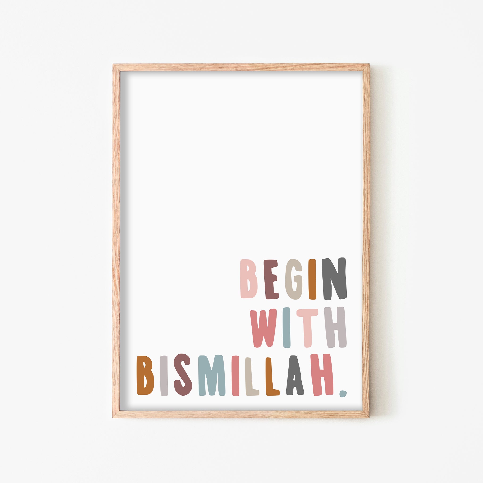 Begin With Bismillah - Ice Cream | Framed