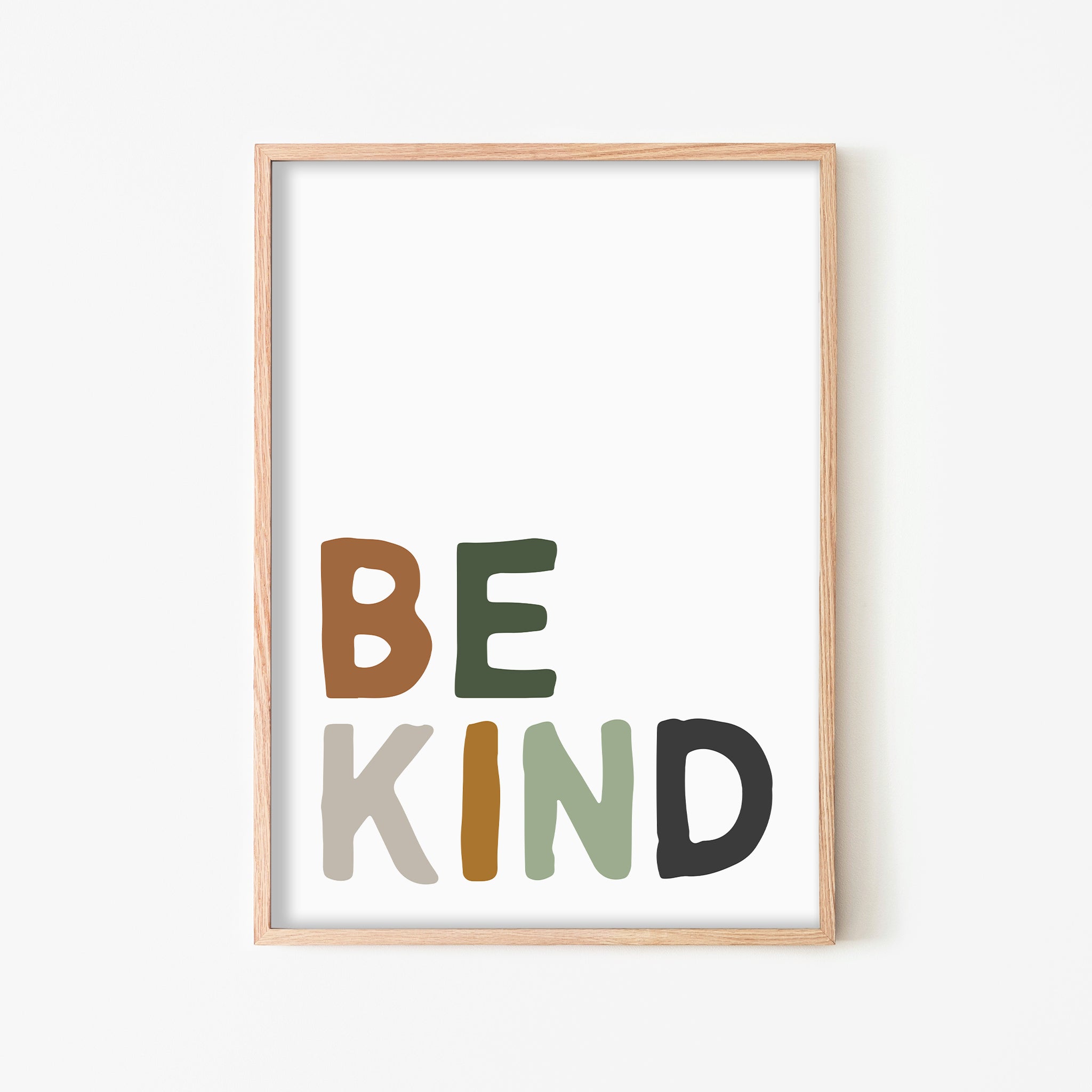 Be Kind - Green | Framed