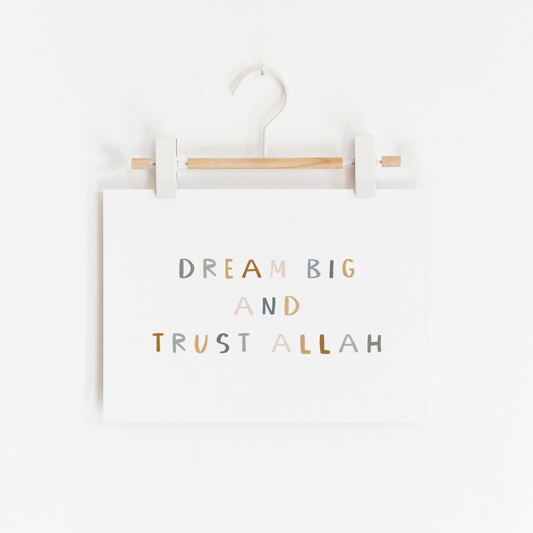 Dream Big & Trust Allah  - Green | Unframed