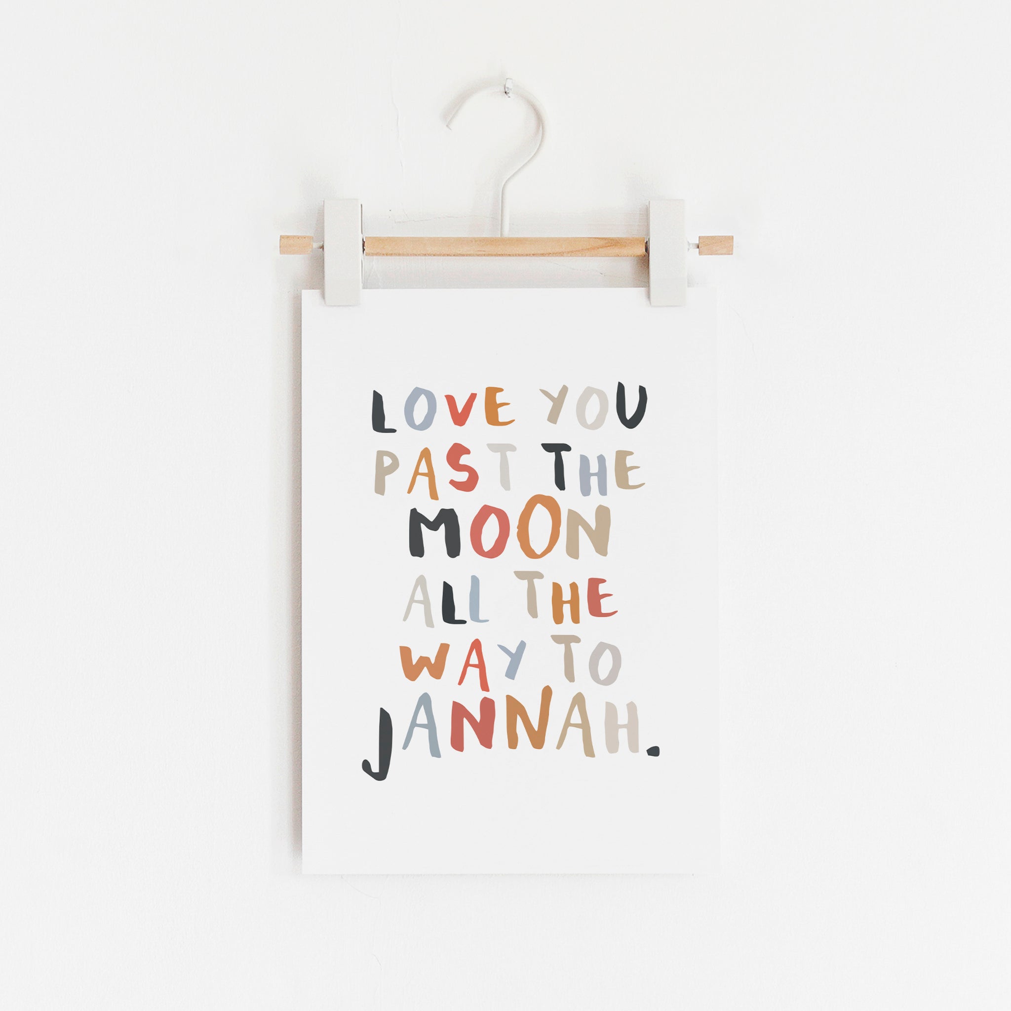 Love You Past the Moon - Space/Block | Unframed