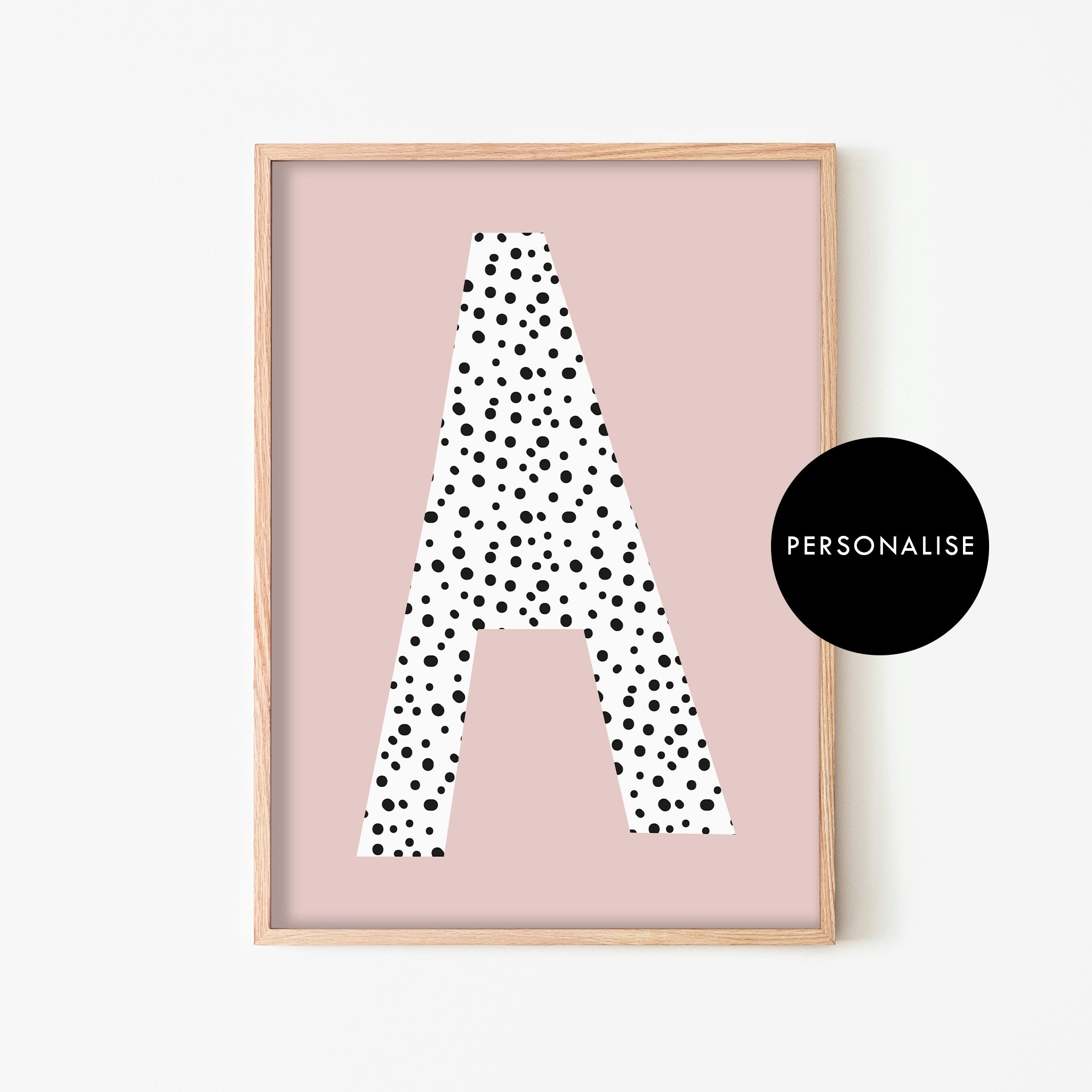 Personalised Spotty Initial | Framed
