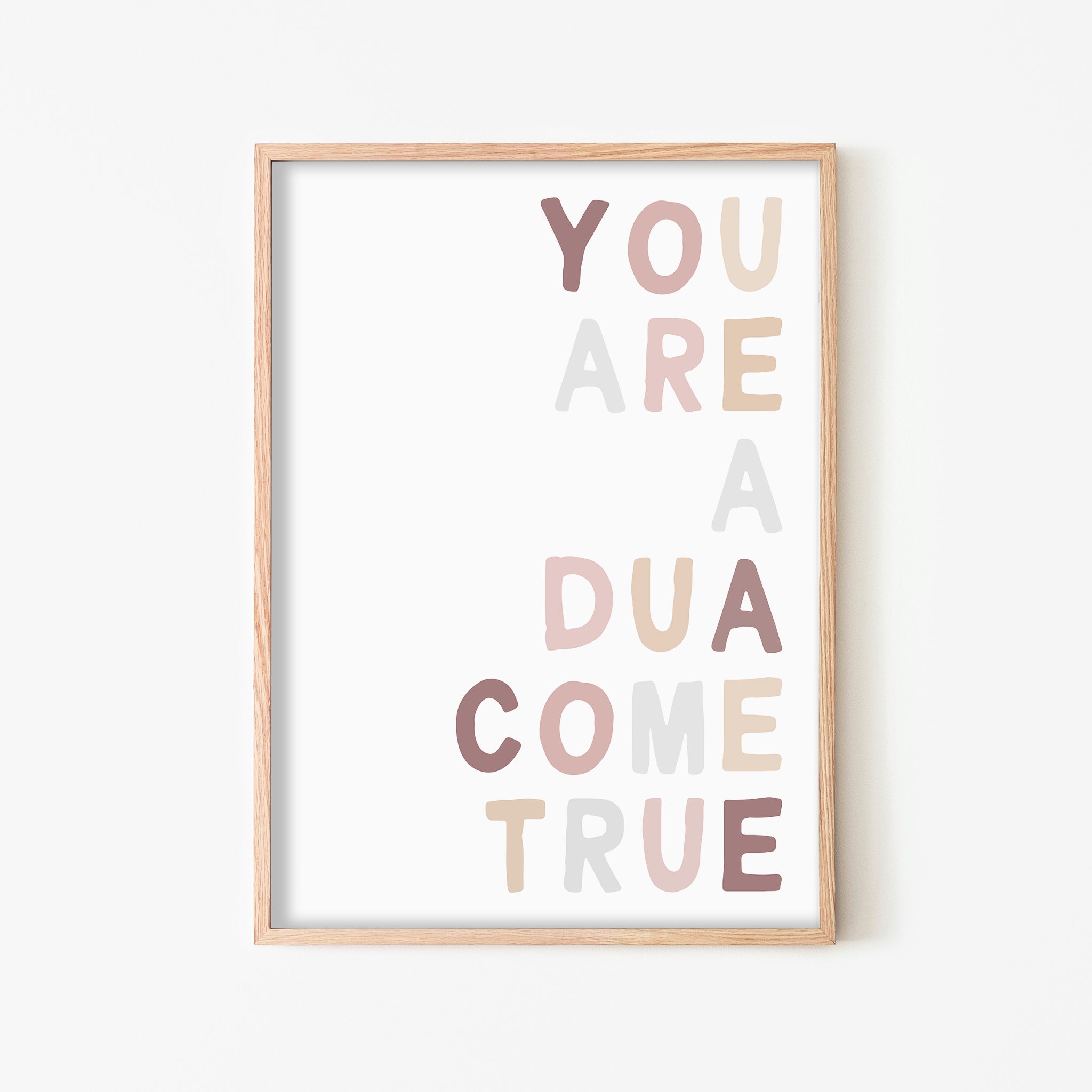 You Are a Dua Come True - Pink | Framed
